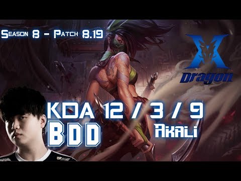 KZ BDD AKALI vs TWISTED FATE Mid - Patch 8.19 KR Ranked
