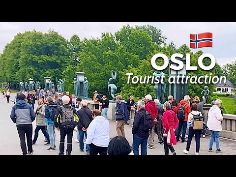 Oslo tourist attraction at Frogner Park’s  Vigeland Sculpture Park featuring Sinnataggen, angry boy