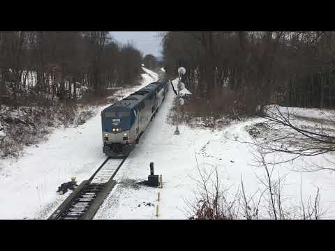 Amtrak Vermonter Train 57 @ East Northfield 1 18 20