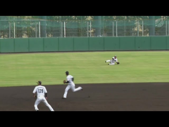 【ファーム】ピンチを救う!! マリーンズ・藤田和樹 スライディングキャッチで失点を防ぐ!!  2024年9月18日 千葉ロッテマリーンズ 対 東北楽天ゴールデンイーグルス