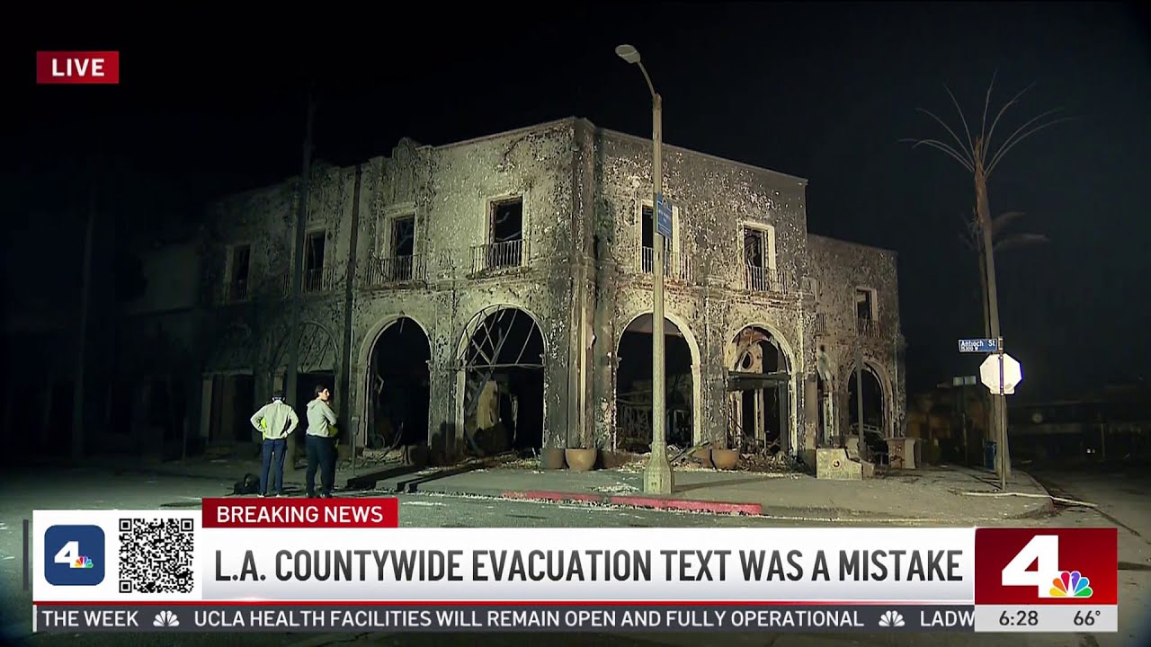 LA County apologizes and explains why evacuation warning was sent to phones by mistake