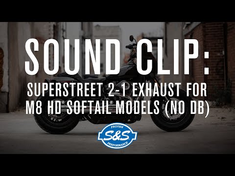 S&S Cycle - SuperStreet 2 into 1 Exhaust for M8 - Sound - dB Reducers Removed