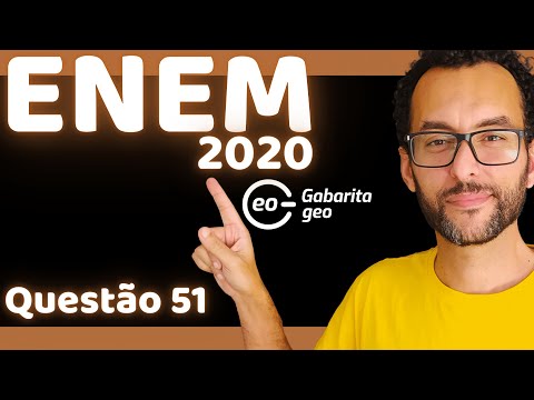 ✅ QUESTÃO 51 (PROVA AZUL) CIÊNCIAS HUMANAS | ENEM 2020: AGRICULTURA |