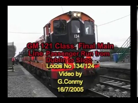 121Class GM locomotive Cab Ride Farewell Run to Sligo