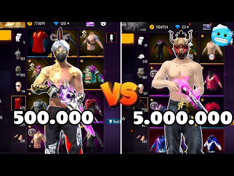 FF ACCOUNT REVIEW PRICE 500,000 VS 5,000,000 !!!🤑🥶