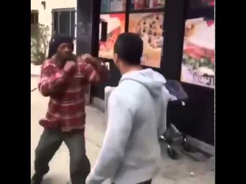 Man kicks dog ass while fighting with the owner. (Graphic Video)