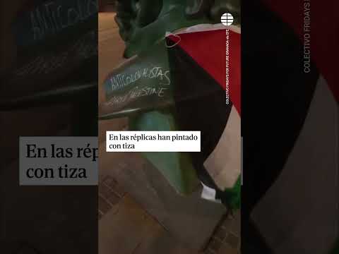 Vandalizan los bustos de los Goya repartidos por las calles de Granada #Goya #Vandalismo #Bustos