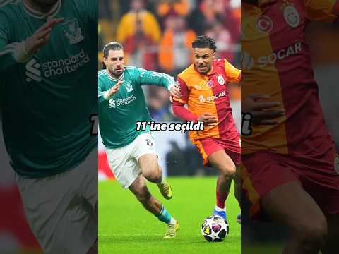 Galatasaray'dan iki oyuncu Şampiyonlar Ligi haftanın 11'ine seçildi #shorts #futbol #galatasaray