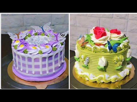 Easy Cake Decorating Technique | Amazing colorful cake design 