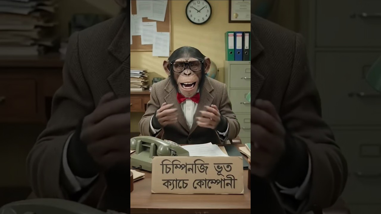 “जब चिंपांज़ी बना कंपनी का बॉस 😂🐒 | ऑफिस में मचा हंगामा!” #comedyshorts #funnyvideo #chimpanzee