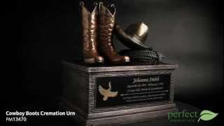 Cowboy Boots Cremation Urn by Perfect Memorials