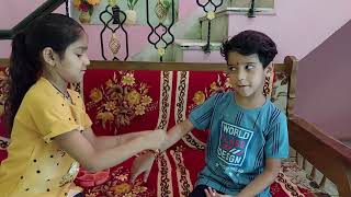 happy rakhi together sister and her little brother love each other