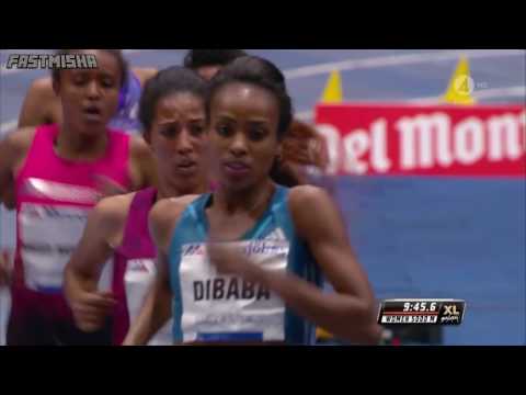 178 Genzebe Dibaba sets 5000m World Indoor Record   Stockholm 2015
