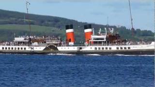 preview picture of video 'Paddle steamer Waverley leaves Rothesay.'