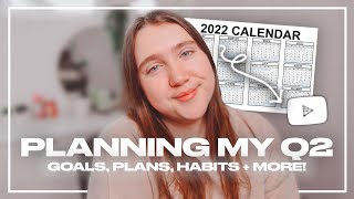 PLAN WITH ME FOR Q2 2022 | Content Plans, New Goals, Habits + more!