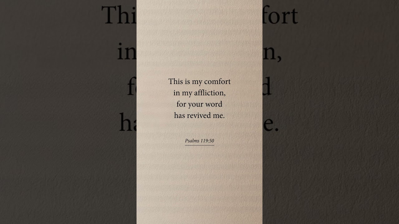 Finding Comfort in Affliction: How God's Word Revives Us (Psalm 119:50)