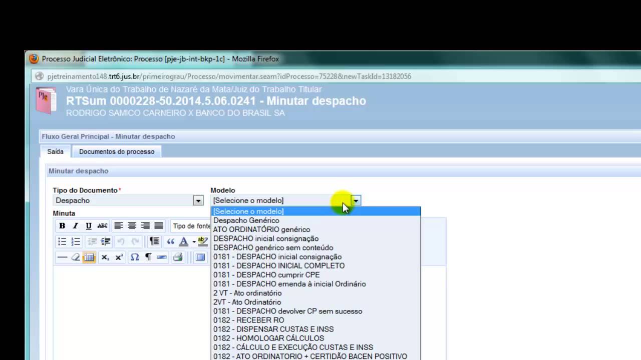 Versão 148 Despacho com base em modelo