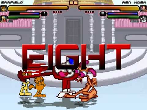 TheMattalocalypse Random Mugen Battle - 334 - Garfield & Odie VS. Ren & Stimpy
