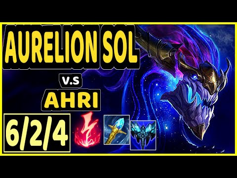 AURELION SOL vs AHRI - 6/2/4 KDA MID GAMEPLAY - KR Ranked DIAMOND