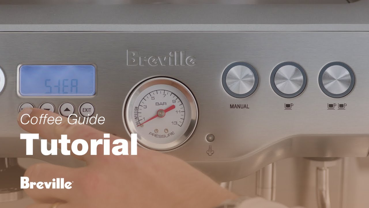 Breville coffee guide tutorial - How to adjust the steam temperature 