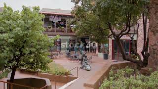 People Walking Through Sinagua Plaza Shopping Area, Sedona, Arizona, USA