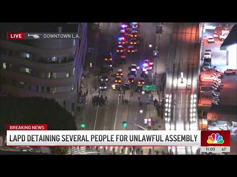 Unlawful assembly declared during anti-ICE protest in LA