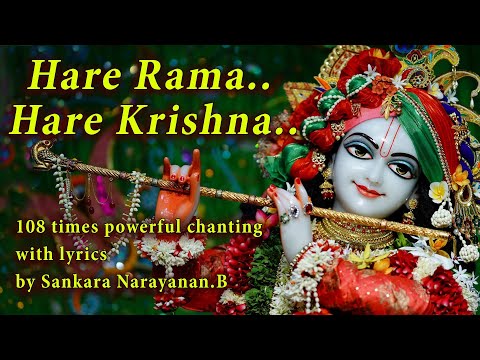 Hare Rama Hare Krishna "Maha mantra" chanting with lyrics