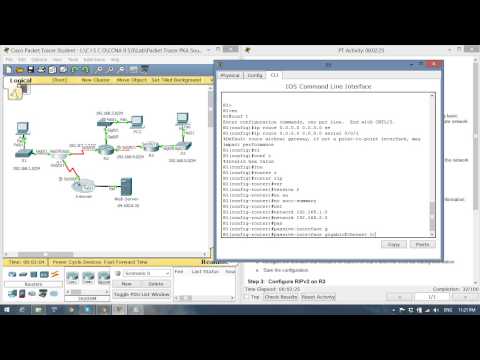 CCNA2 7.3.1.8 Packet Tracer Configuring RIPv2