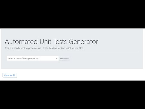 Unit Test Generator for Javascript source files