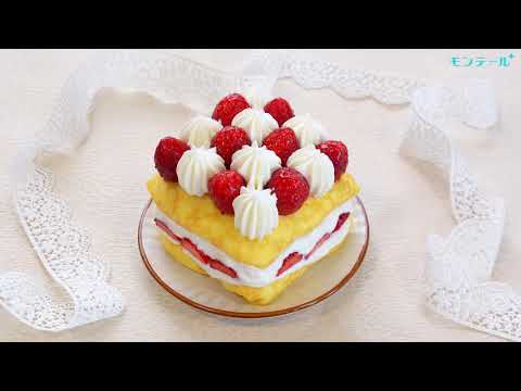 【スイーツレシピ】生チョコクレープのスクエアケーキ　Square cake of raw chocolate crepe