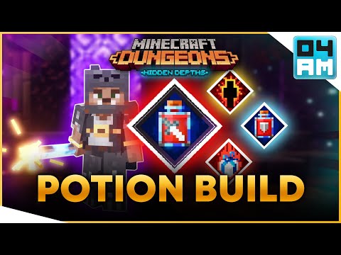ULTIMATE POTION BUILD - Barrier Refresh + Insane Damage Build in Minecraft Dungeons