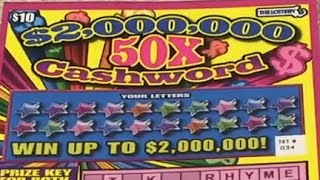 Scratch Ticket: $2000000 50X Cashword Massachusetts $10