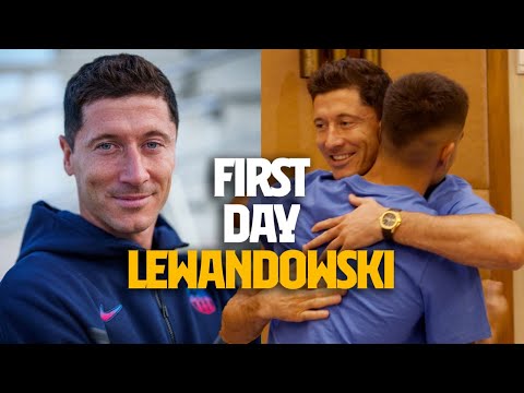 LEWANDOWSKI: FIRST HOURS AS A BARÇA PLAYER (TEAM MATES MEETING)