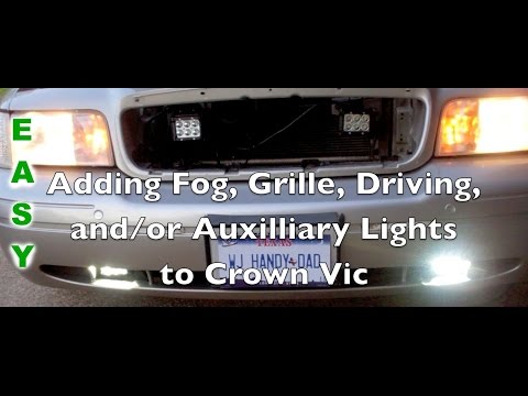 P71 Crown Vic fog/driving & grille light install