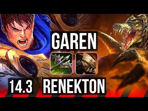 GAREN vs RENEKTON (TOP) | 5/1/4 | EUW Master | 14.3