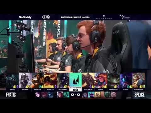 FNC vs SPY Game 1 Highlights   LEC Playoffs Spring 2019 Round 2: Siêu xạ thủ lên tiếng