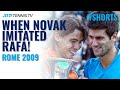 When Novak Djokovic Impersonated Rafael Nadal ? | Rome 2009 #Shorts