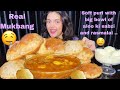 Huge Soft Puri With Aloo Ki Sabji Rasmalai Mukbang Eating Show Luchi With Aloo Sabji