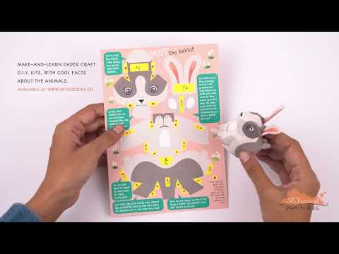 How to assemble the Sky Goodies DIY Mini Rabbit: Pet Animal Series: Tutorial Video for paper craft