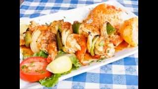 Enjoy a Shrimp Souvlaki Kebab or a Chicken Sharas Tonight at Papaspiros!