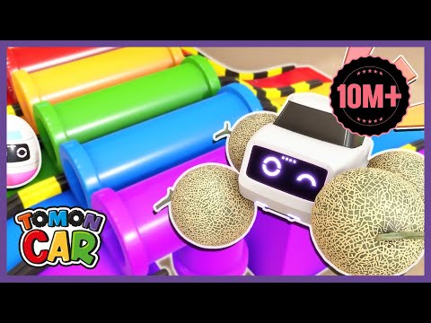 Learn fruit names! | The Tomoncar wheel has been turned into fruit! nursery rhyme Tomoncar World