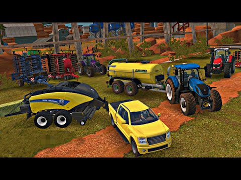 TRANSPORTING POTATO HARVESTER & GRASS WITH LANDINI TRACTORS, PICKUP CHALLENGE - Farming Simulator 22