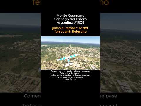 Monte Quemado, Santiago del Estero desde el Microsoft Flight Simulator #montequemado #argentina