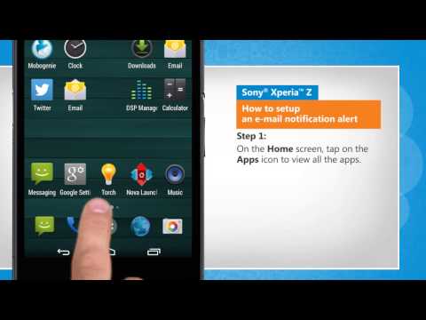 Set a  e-mail notification alert in Sony® Xperia™ Z