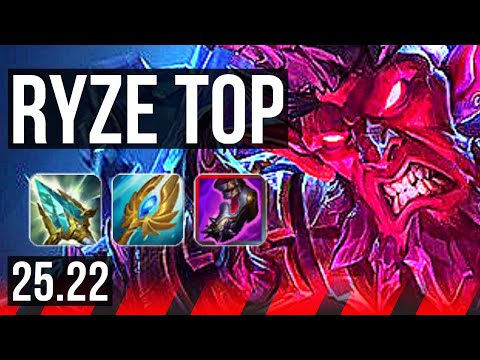 RYZE vs DARIUS (TOP) | 7 solo kills | KR Diamond | 25.22