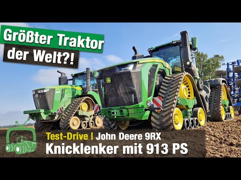 John Deere 9RX 830 Test-Drive | 913 PS max | Ackergigant XXL + 9m Köckerling Grubber | 9RX im Test
