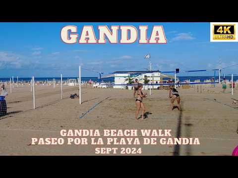 Playa de Gandia 4K | Gandia Beach Spain – Afternoon walk #gandia