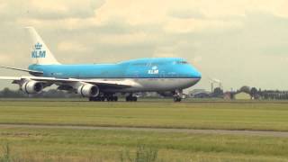 preview picture of video 'KLM Boeing 747-406(M) PH-BFU approach/landing behind a authority-car at Schiphol Amsterdam'