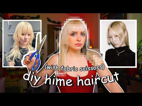 spontaneous diy hime cut / wolfcut (with fabric...