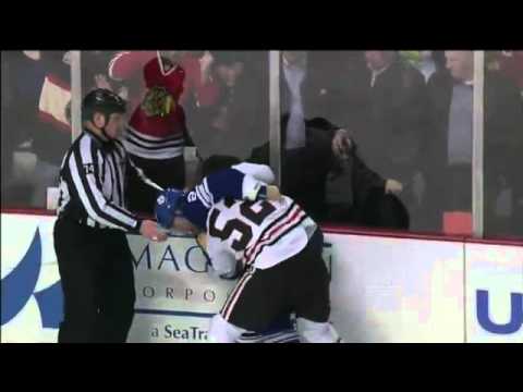 Schenn v Bollig : Toronto Maple Leafs v Chicago Blackhawks : February 29 2012